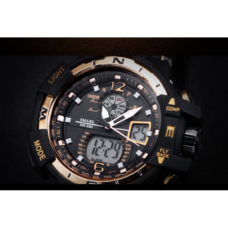 Đồng Hồ Nam Thể Thao SMAEL 1376 Chính Hãng Chống NướcThiết Kế Hầm Hố Dây Cao Su Bền Pin Trâu | BigBuy360 - bigbuy360.vn