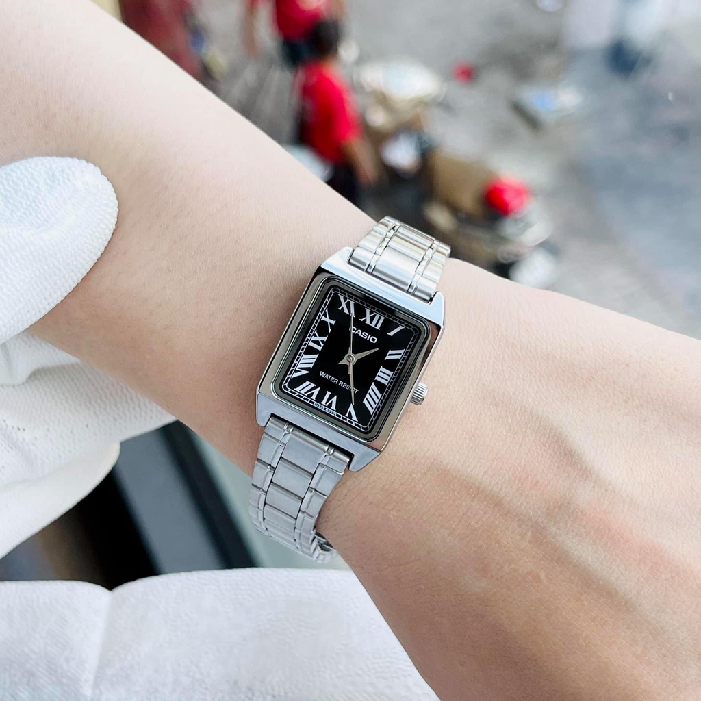 Đồng hồ nữ mặt vuông thời trang Casio LTP V007D-1A Dây thép kính khoáng - Size 22 Bảo hành 1 năm Hyma watch