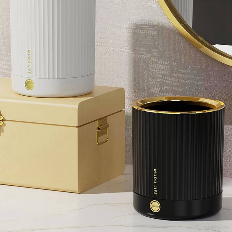Thùng Rác Mini Để Bàn Có Nắp Xoay Tiện Dụng Cho Gia Đình / Văn Phòng