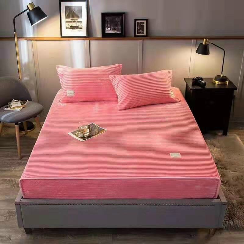 [GA GỐI NHẬP KHẨU] Bộ ga gối nỉ nhung tăm LOVE HOME JP cao cấp đầy đủ tem tag - Fullsize m6 m8 2m2