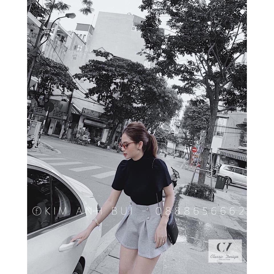 Áo Len Tay Phồng Cộc Ms 545_Xưởng May Quang Anh