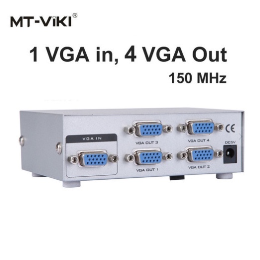 Bộ chia 1 cổng VGA ra 4 cổng VGA-tần số 150 MHz MT-VIKI MT-1504