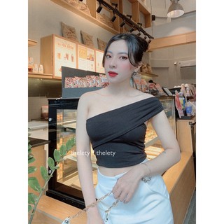 Áo Ống Croptop Lệch Vai Lật Thay Đổi Kiểu | 𝐭𝐡𝐞𝐥𝐞𝐭𝐲