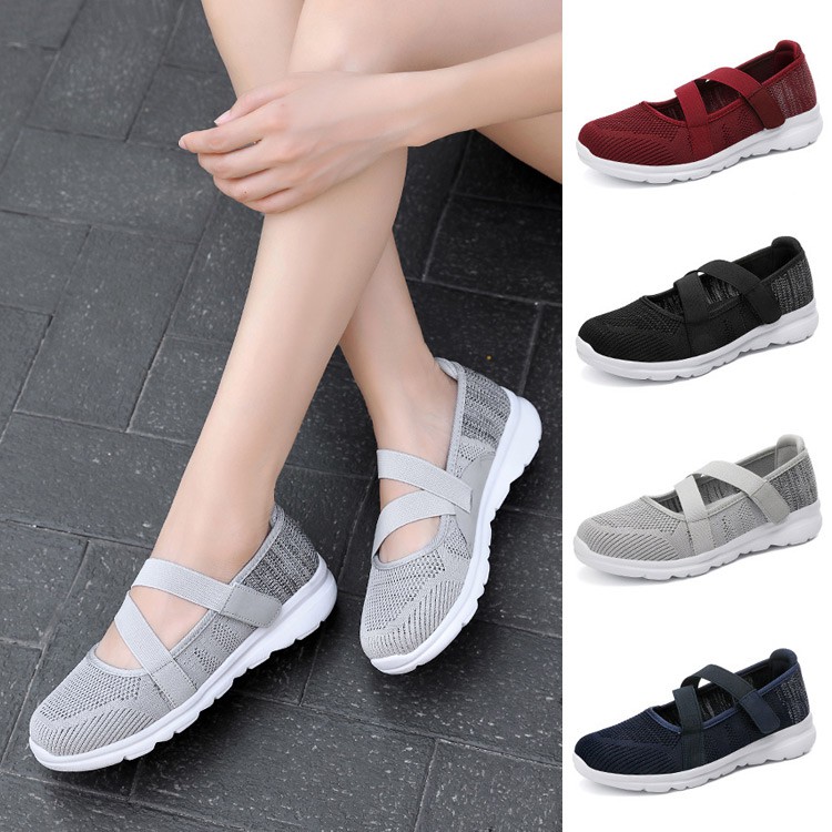 Giày thể thao chống trượt bền bỉ phối lưới thoáng khí thoải mái thời trang cho nữ