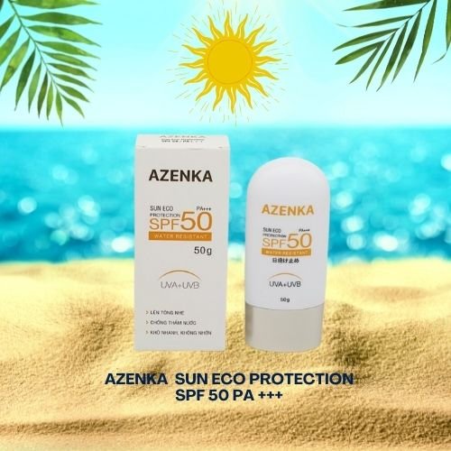 Kem chống nắng AZENKA Sun Eco Protection SPF 50+/PA+++, Hàng Chính Hãng - Tuýp 50 Gr ♥️ KCNAZK