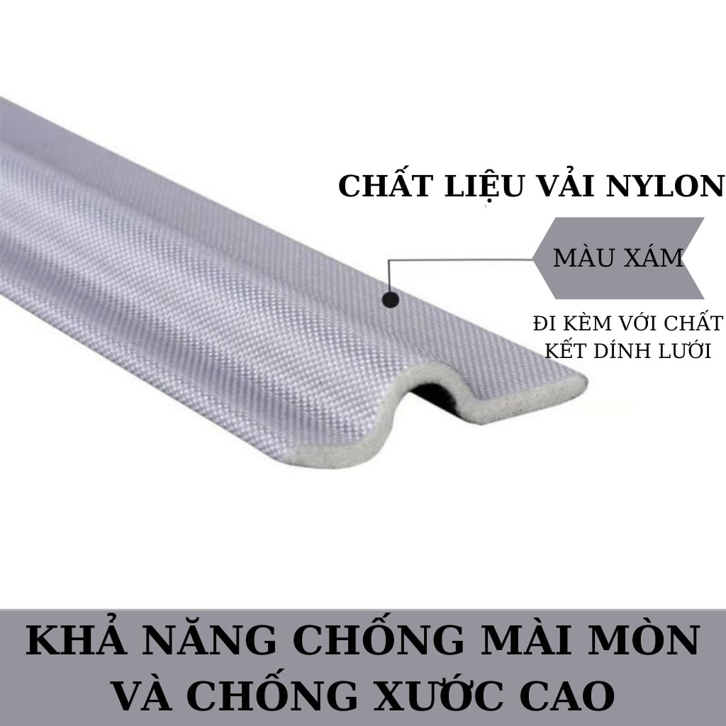 Ron gioăng chắn khe cửa, miếng dán chắn khe cửa ngăn nước, côn trùng, bụi bẩn, cách âm tốt.