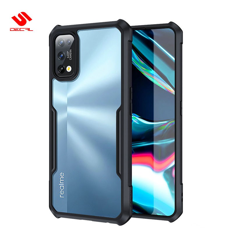 Ốp lưng XUNDD Realme 7 Pro, Mặt lưng trong suốt, Viền TPU, Chống sốc