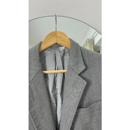 Blazer xám 2 lớp có độn vai