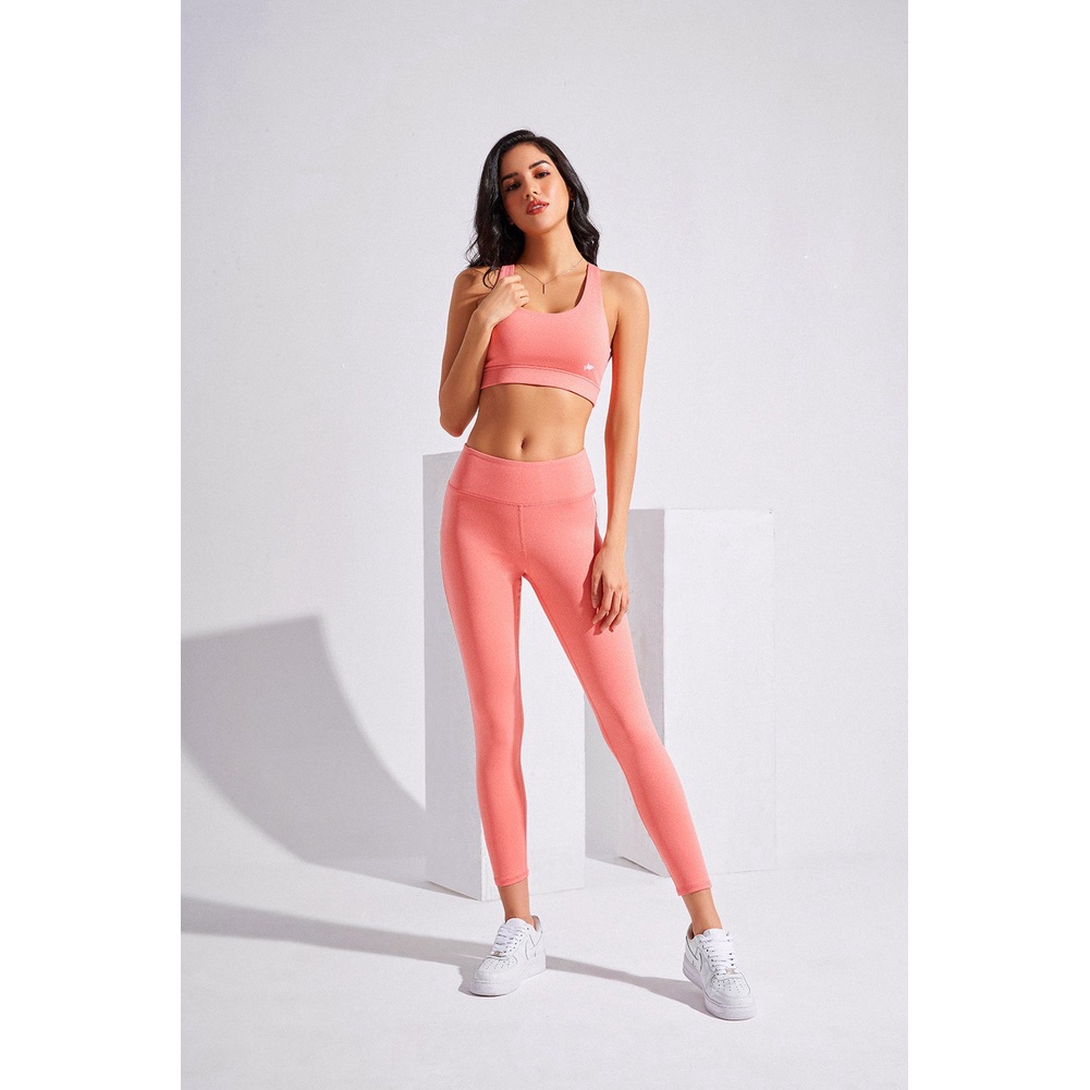 Set quần áo tập Gym Yoga Running Runnavy by Carasix Eco-friend quai chéo 9265 - Đệm mút nâng ngực đi kèm