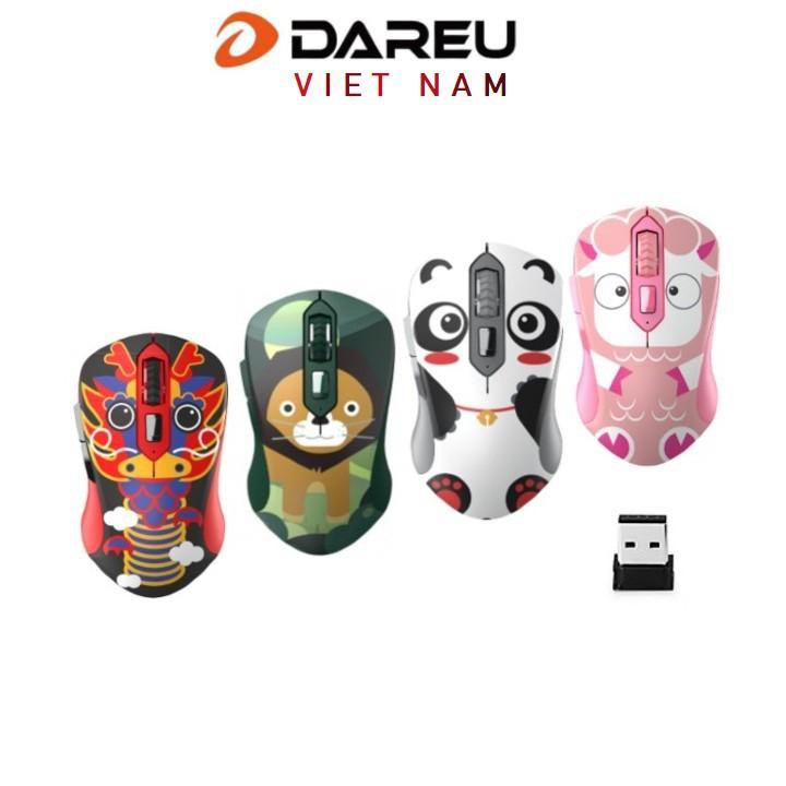 Chuột không dây DAREU LM115G - Multi-Color Wireless (Sheep/Bear/ Dragon/ Panda/ Monkey/ Lion) - Chính Hãng BH 24 Tháng