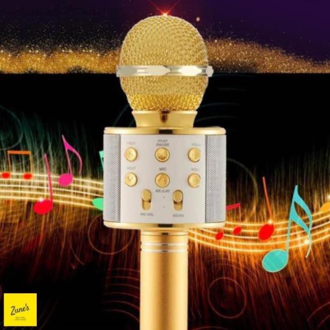 SIÊU SALE Micro Karaoke Loa Bluetooth WS-858 đa năng 6 trong 1-Hàng loại 1- Âm thanh rất hay