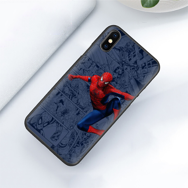 Ốp điện thoại TPU silicon dẻo họa tiết Marvel SpiderMan cho iPhone 8 7 6S 6 Plus 5 5S SE 2016 2020 T114