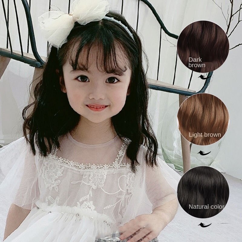 Tóc giả uốn xoăn thời trang cho bé gái