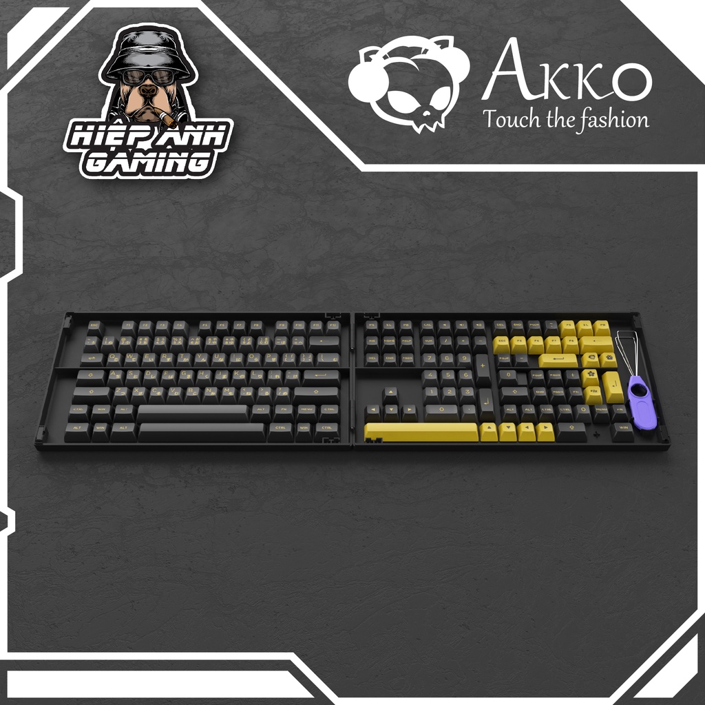 Bộ Keycap AKKO Keycap set – Black Gold