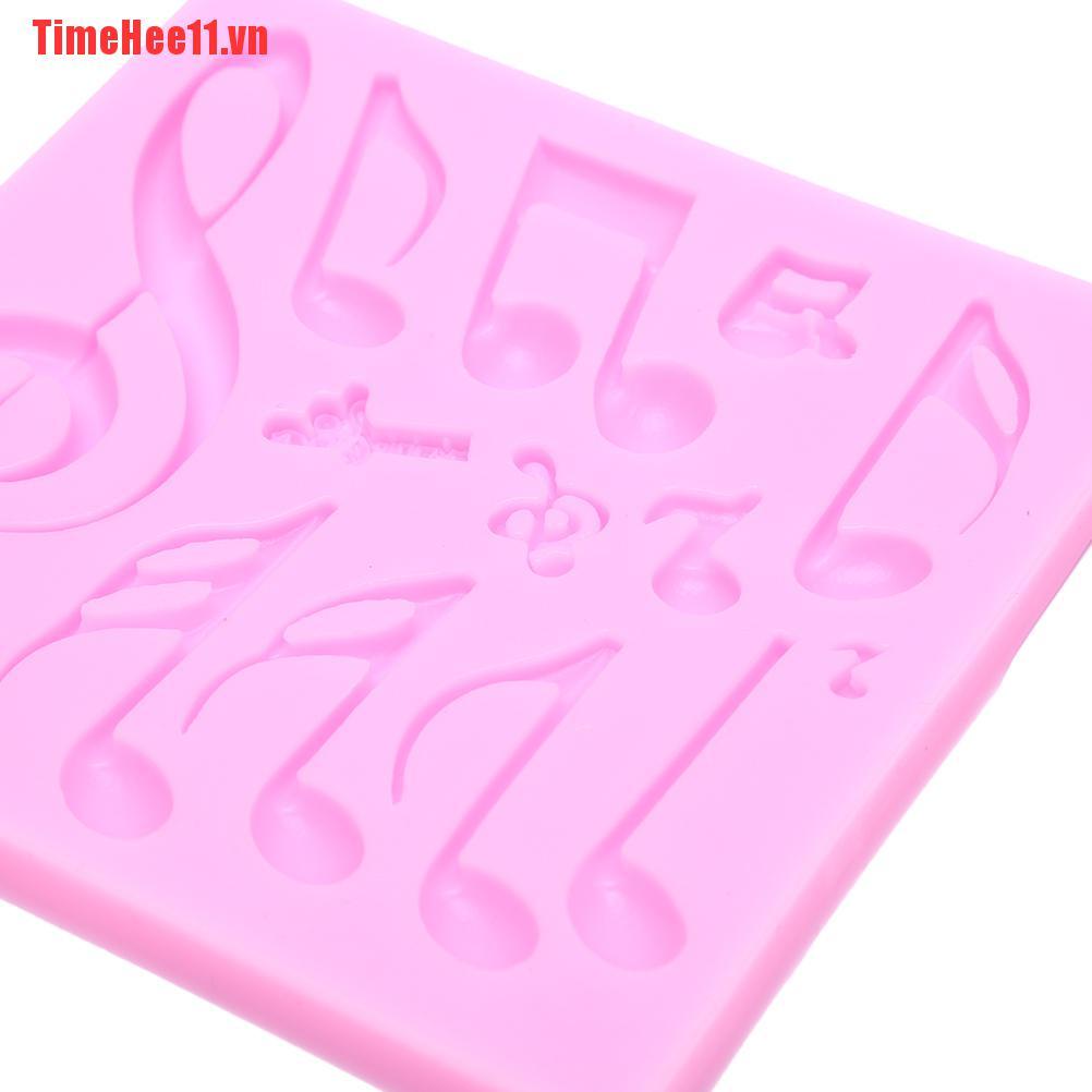 【TimeHee11】1set Music Notes Shape Silicone Mold For Fondant Cake Mold, Bakwar