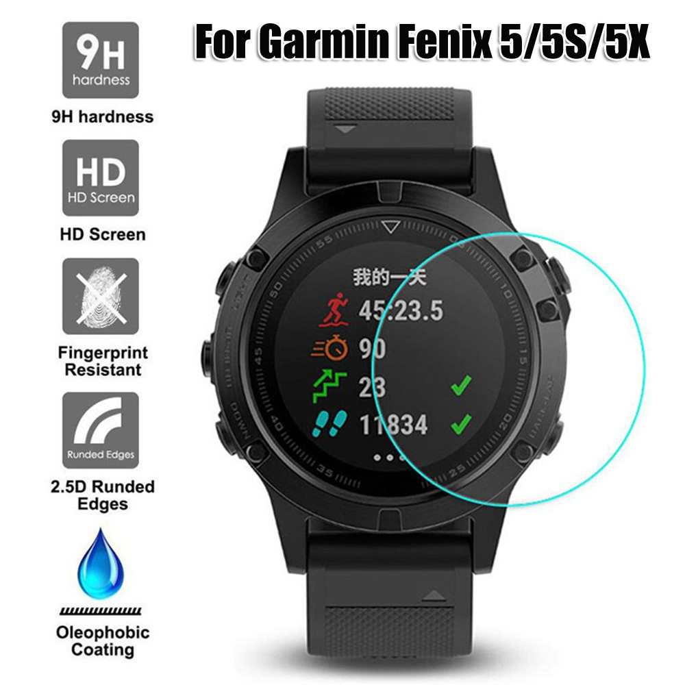 Kính Cường Lực 9h Bảo Vệ Toàn Màn Hình Chống Trầy Xước Thời Trang Cho Garmin Fenix 5 5x 5s