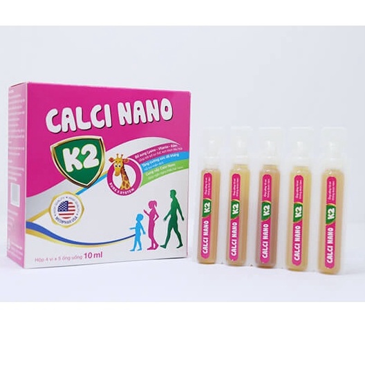 Calci Nano K2 Bổ sung canxi và vitamin chống loãng xương, còi xương, phát triển chiều cao