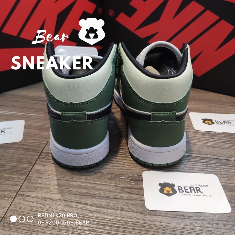 [Bear.sneaker] Giày JD1 xanh lá cao Mid green bản một một
