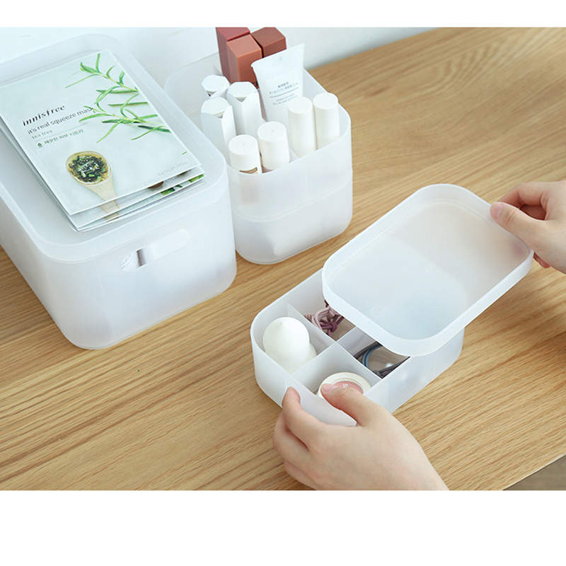 Kệ Đựng Mỹ Phẩm 6 Ngăn Đa Năng 3 Kích Thước Màu Trắng/Xanh Dương Tùy Chọn
