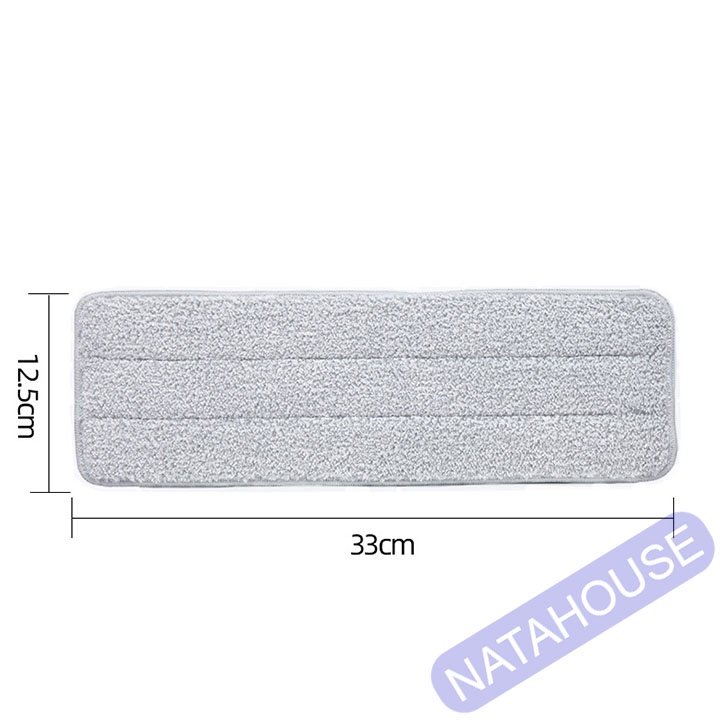 Bông Lau Nhà Chữ Nhật Loại 33cm Miếng Vải Lau Nhà Sợi Microfiber NATAHOUSE