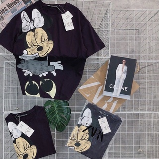 Áo Zr Zara Minnie thun xuất xịn phông cotton dễ phối đồ
