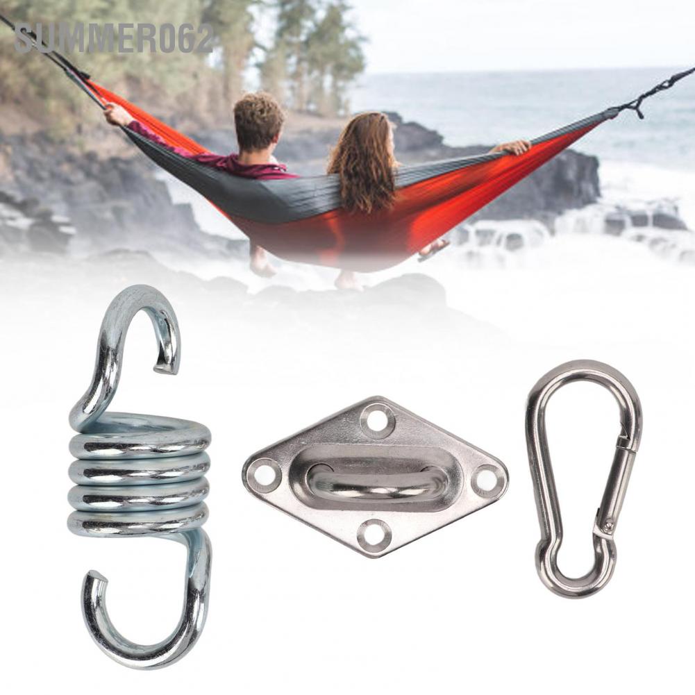 Summer062 551LB Load Capacity Hammock Chair Hanging Kit Stainless Steel Spring Swivel Hook and Ceiling Mount