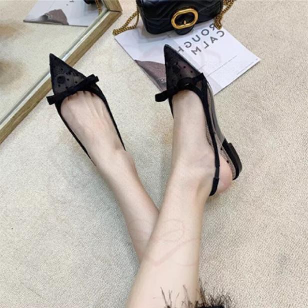 |  Sales T8 | HOT SALE Sandal valentino búp bê lưới chấm bi đế bệt fullbox bill túi giấy Đẹp Xịn .