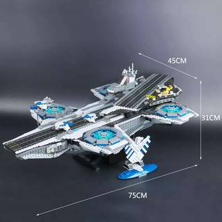 (có sẵn) Lắp ghép Mô hình Super Heroes Decool 7100 Liongking 80033  Siêu Phẩm Chiến Hạm Phản Lực S.H.I.E.L.D