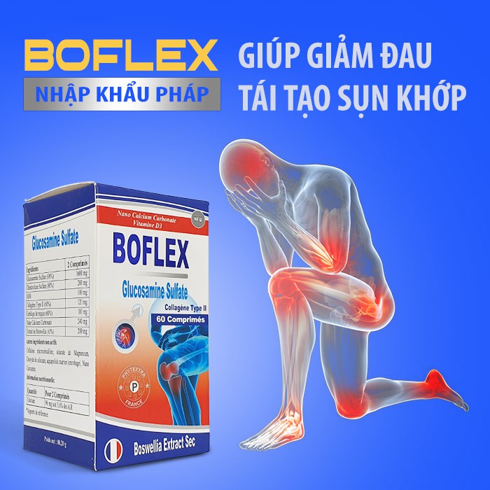 Xương khớp Boflex giúp giảm đau, 𝐯𝐢𝐞̂𝐦 sưng xương khớp - Đau lưng - Tê bì chân tay, nhức mỏi vai gáy - Nhập khẩu Pháp
