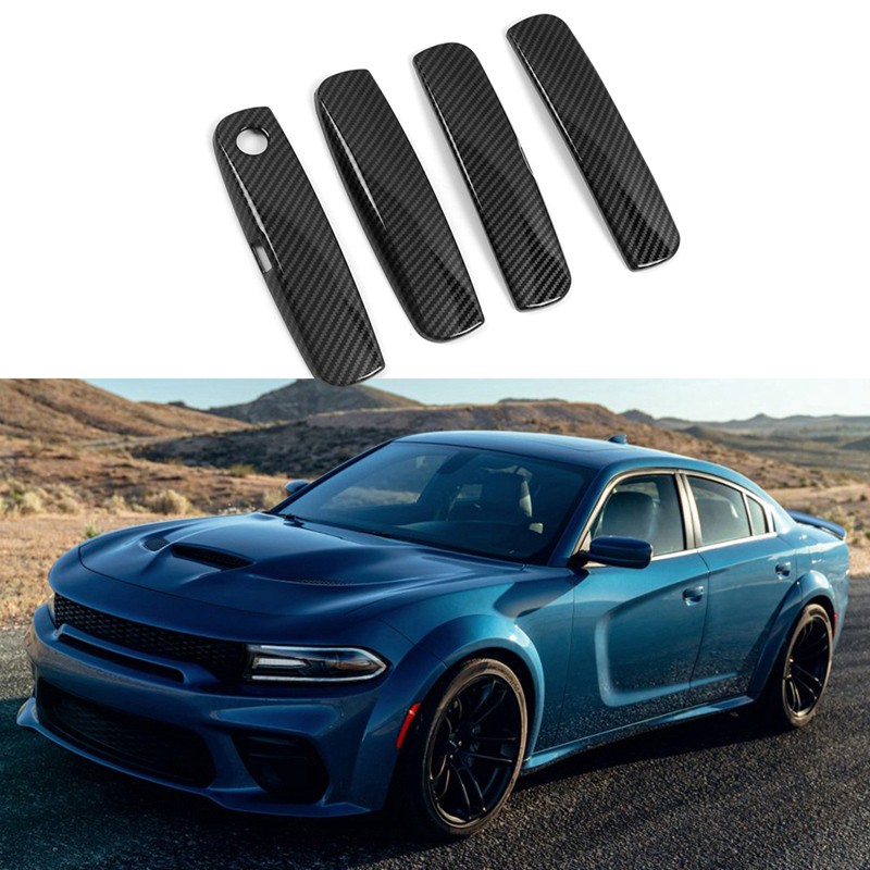 Set 4 Ốp Tay Nắm Cửa Bên Ngoài Cho Xe Ô Tô Dodge Charger 2015-2020