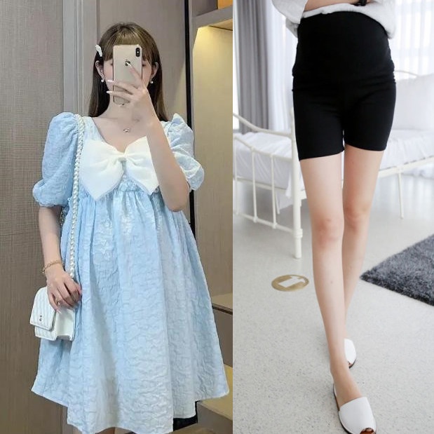 Bộ Đầm Bầu Hai Mảnh Phong Cách Pháp Mùa Hè 2021 Mới