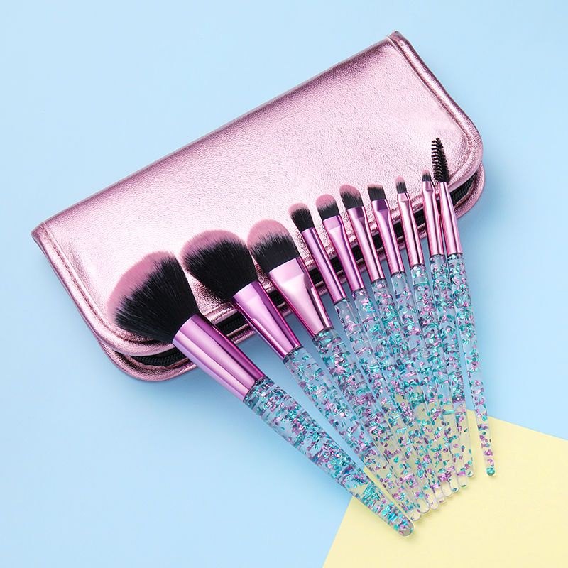 Set of 10 High Quality Professional Makeup Brushes