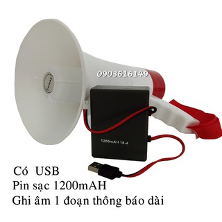 Loa phóng thanh cầm tay có sạc / USB / khe đọc thẻ nhớ Soway HTY-687U
