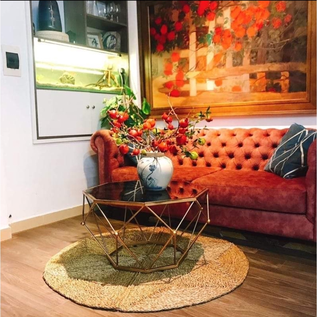 Thảm Cói Trải Sàn Hình Ngôi Sao Trang Trí Decor Nhà Cửa Chụp Ảnh Cực Xinh Nhiều Kích Thước - Xưởng Cói Decor