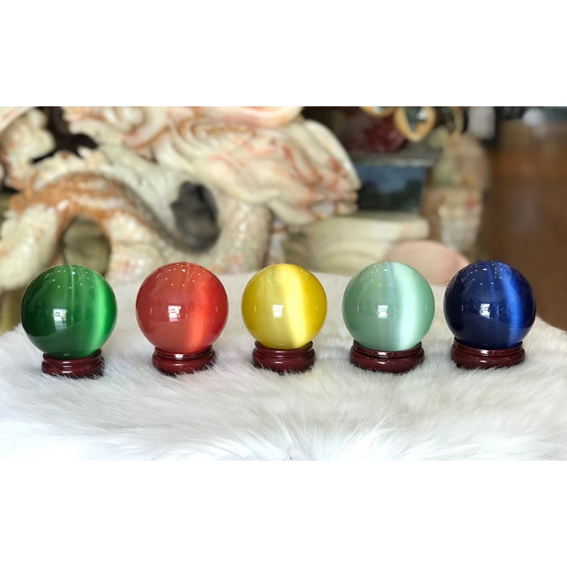 Bi cầu đá mắt mèo size 4cm
