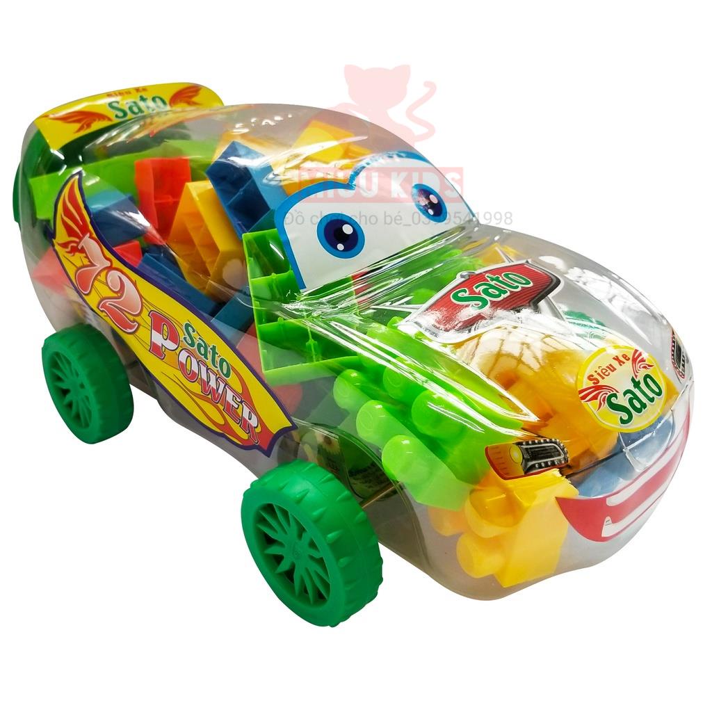 Đồ Chơi Siêu Xe SATO Đựng 48 Chi Tiết Xếp Hình Size Đại Hàng Việt Nam