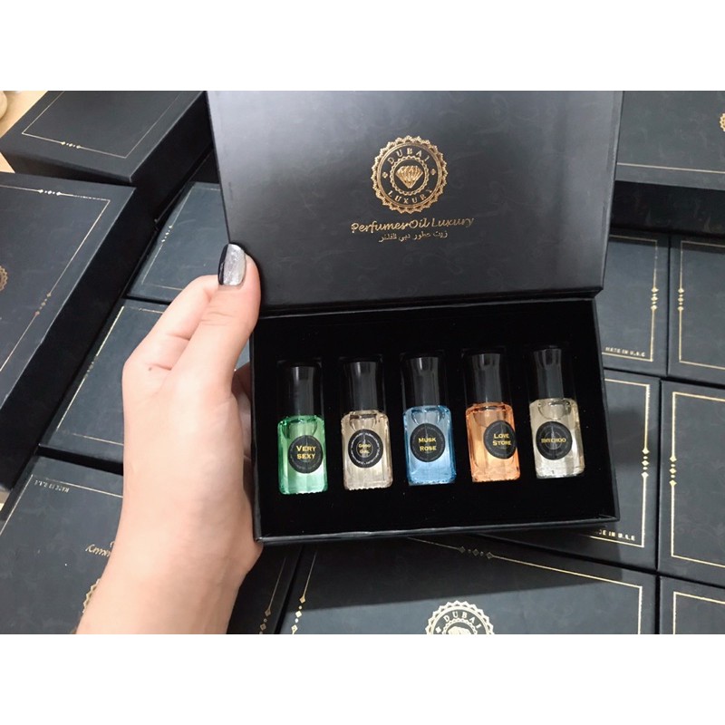 Set 5lọ 5ml tinh dầu nước hoa Dubai Nam Nữ (Hàng Chính Hãng) | Thế Giới Skin Care