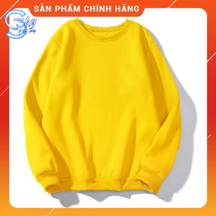ÁO SWEATER TRƠN NAM NỮ UNISEX  FORM RỘNG, CHẤT NỈ BÔNG DÀY DẶN CAO CẤP