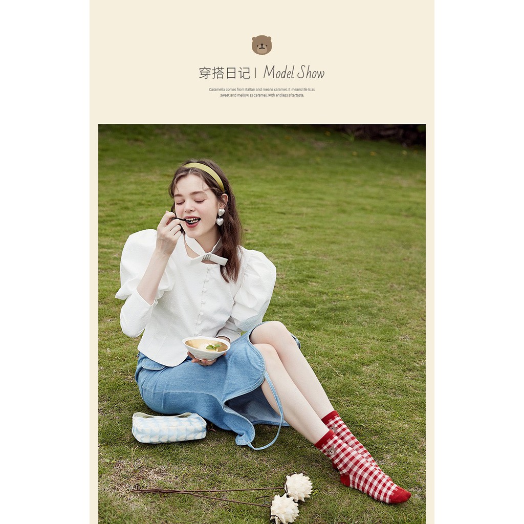 Tất nữ dễ thương thêu gấu TN110 rẻ