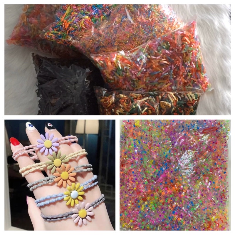 [Quà tặng hoặc mua kèm]Dây thun cột tóc Thun cột tóc hoa cúc dễ thương