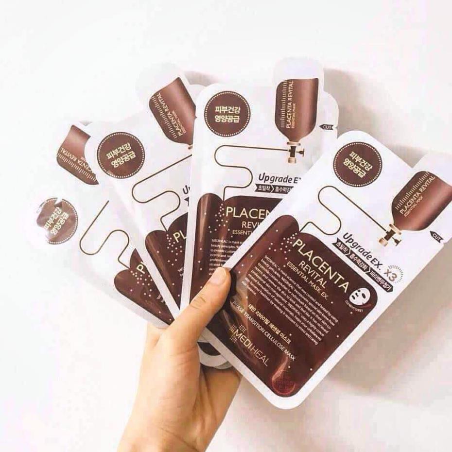 Mặt nạ nhau thai cừu giúp phục hồi da Mediheal Placenta Revital Essential Mask EX
