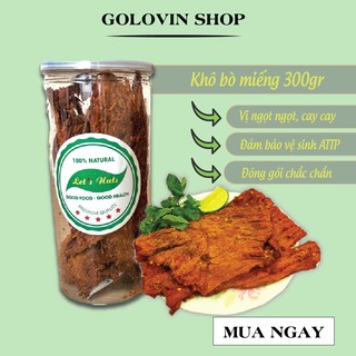 Khô bò miếng lon 300gr sang trong, dinh dưỡng Golovinshop