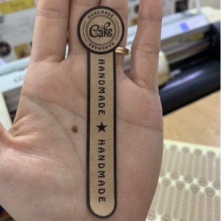 1.000 Tem Dán Niêm Phong - Giấy Kraft - Cake