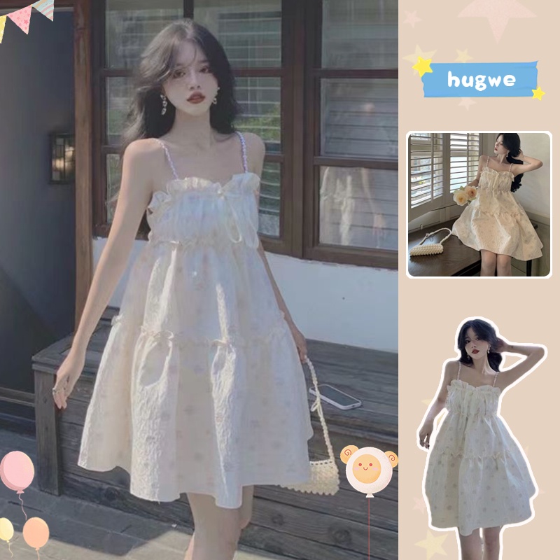 Đầm Hoa Form Rộng Phong Cách Hàn Quốc Xinh Xắn Cho Nữ