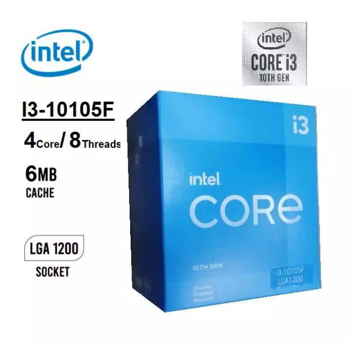 CPU INTEL Core i3-10105 (4C/8T, 3.7GHz - 4.4GHz, 6MB) Chính hãng Viễn Sơn | BigBuy360 - bigbuy360.vn