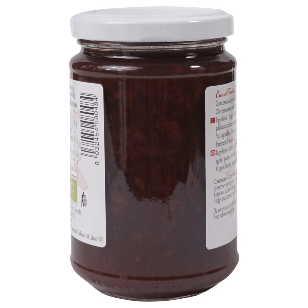 Mứt Cherry hữu cơ 320g Sottolestelle Organic Cherries Jam