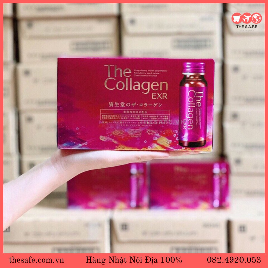 nước uống The Collagen ExR shiseido nhật bản. hỗ trợ đẹp da. hộp 10 chai 50ml