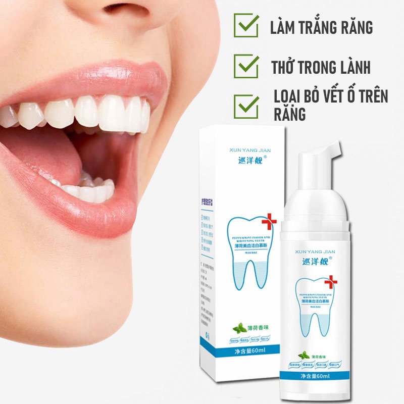 Kem Đánh Răng Dạng Bọt Làm Trắng Răng