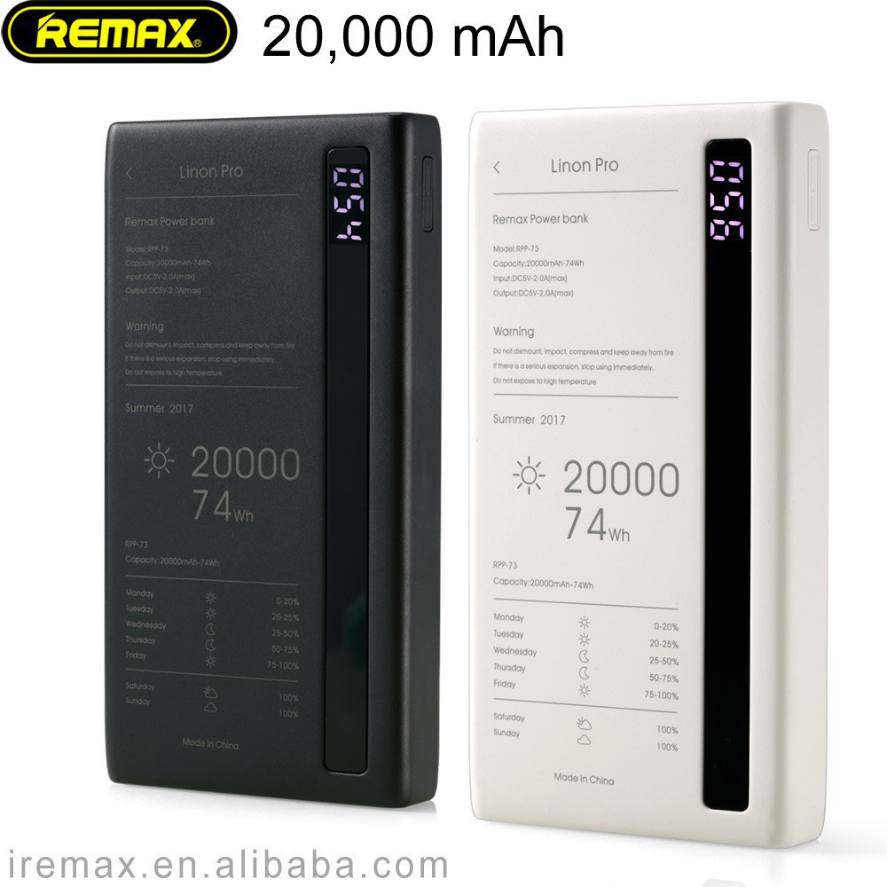 👉👉👉 Sạc Dự Phòng Remax RPP-73 20000mAh -Chính Hãng - BH12Tháng - Pv Store