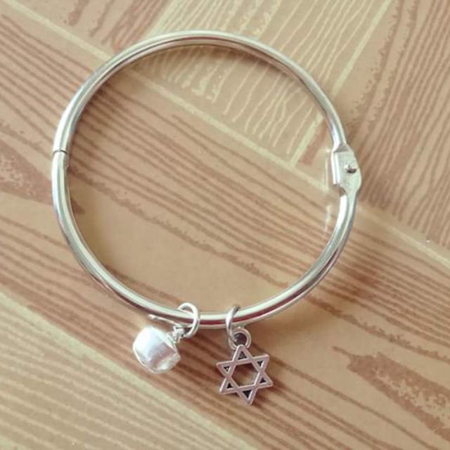 Kiềng tay inox ngôi sao ( vòng rộng 50 mm )